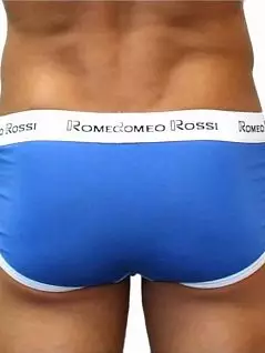 Набор облегающих брифов из хлопка и эластана голубого цвета (5шт) Romeo Rossi RT366-095